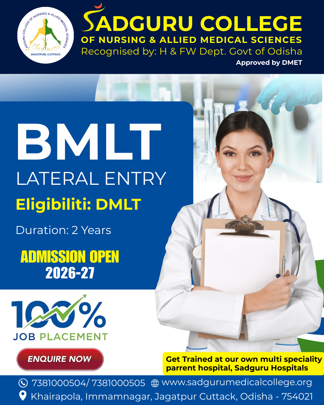 BMLT LATERAL ENTRY