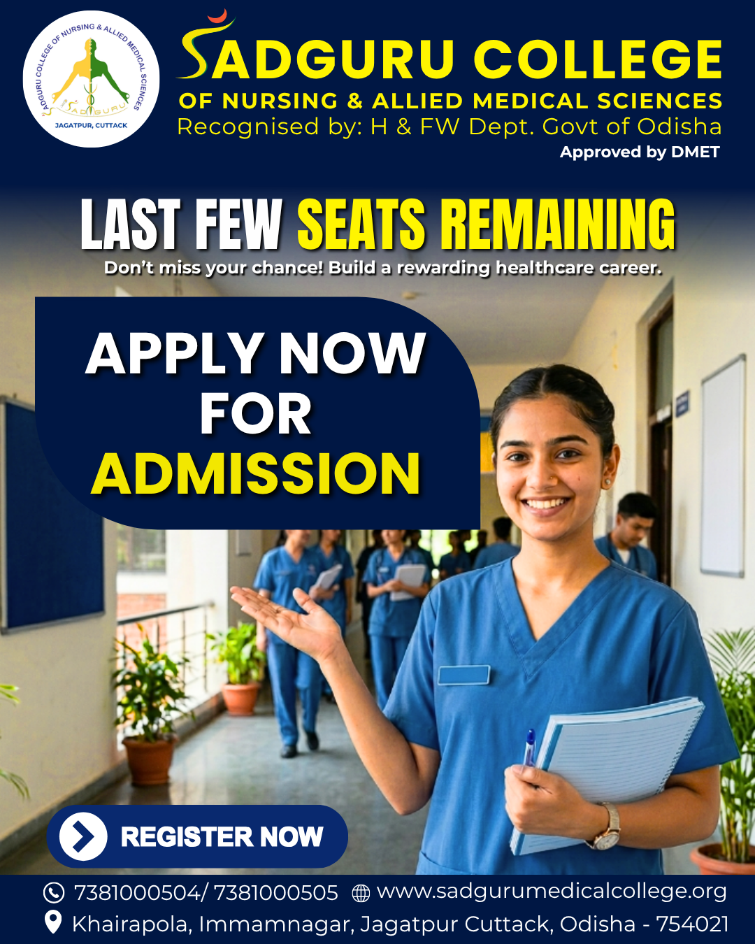 APPLY NOW FOR ADMISSION